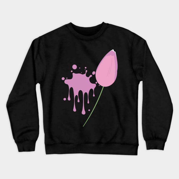 Pink Tulip Crewneck Sweatshirt by batinsaja